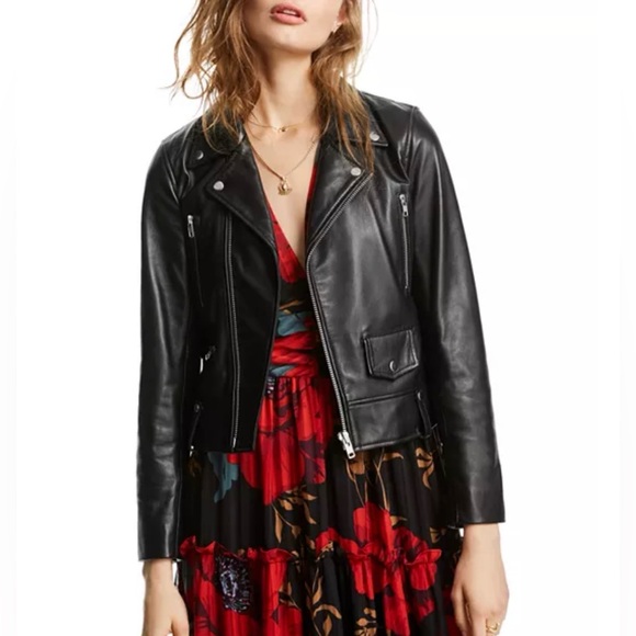 NWOT Lini Mila Genuine Leather Jacket (Size: M) - Picture 5 of 6